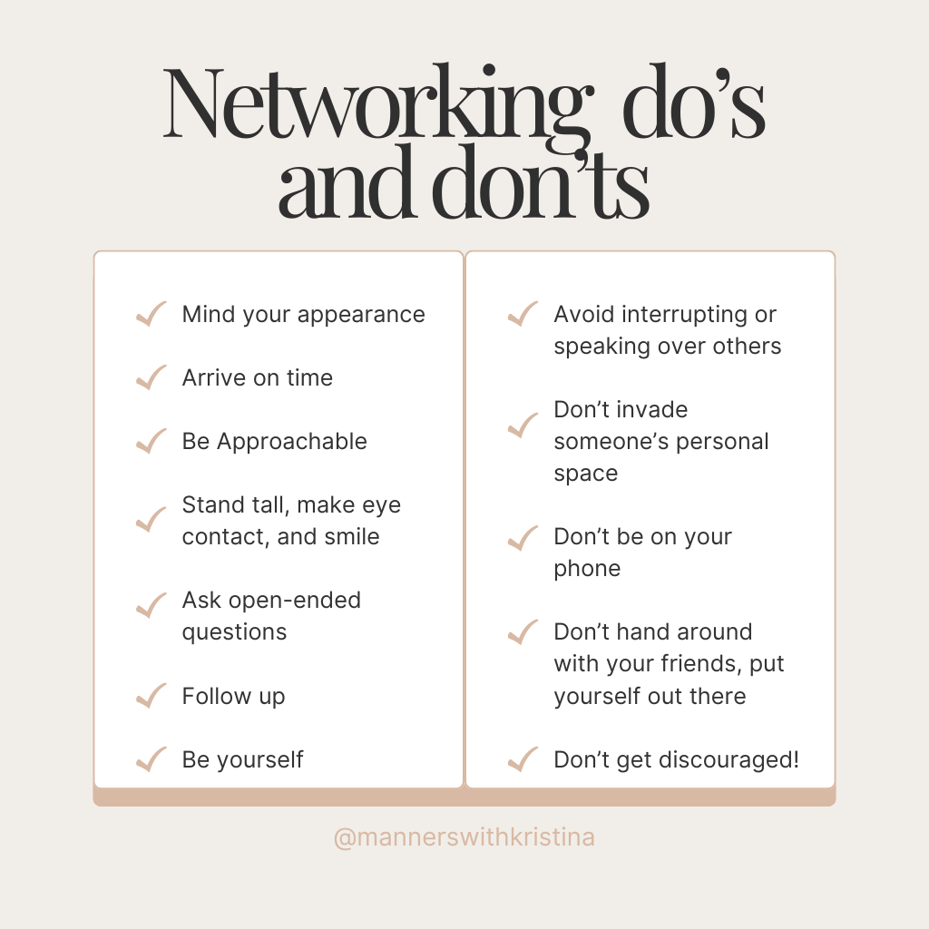 List of networking do's and don'ts