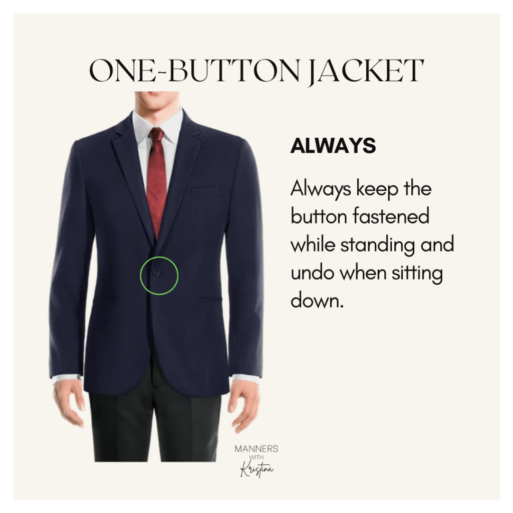 how to button a one-button jacket