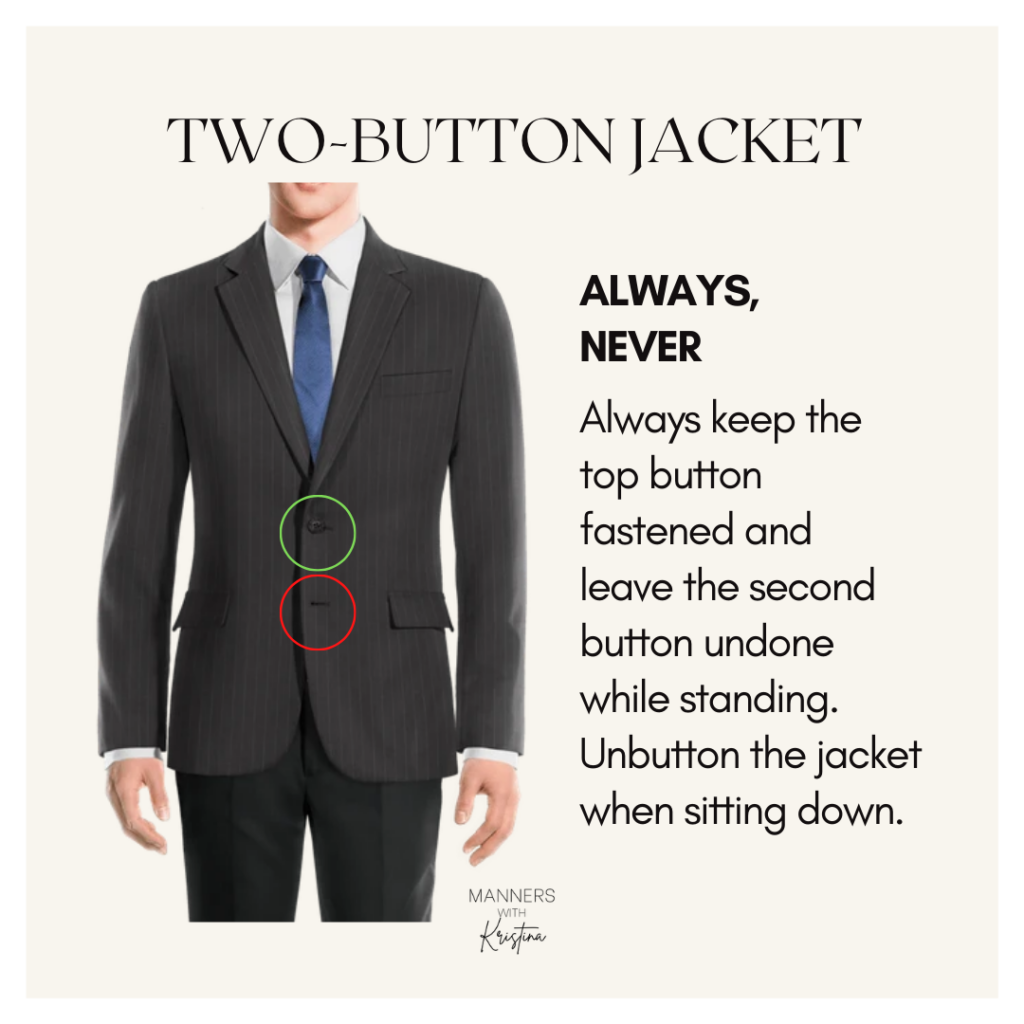 How to button a TWO-BUTTON JACKET