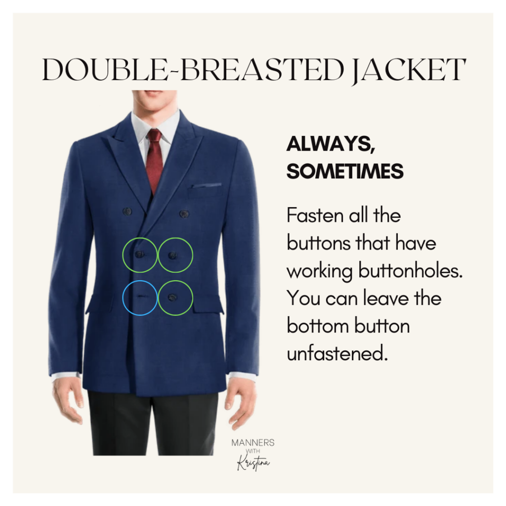 How to button a Double-breasted jacket