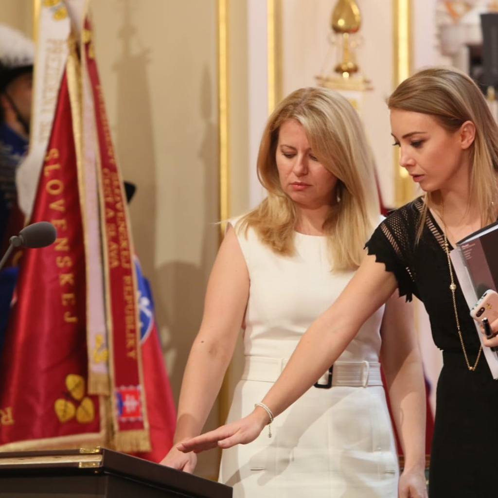 kristina Szabova advising madam president elect zuzana caputova